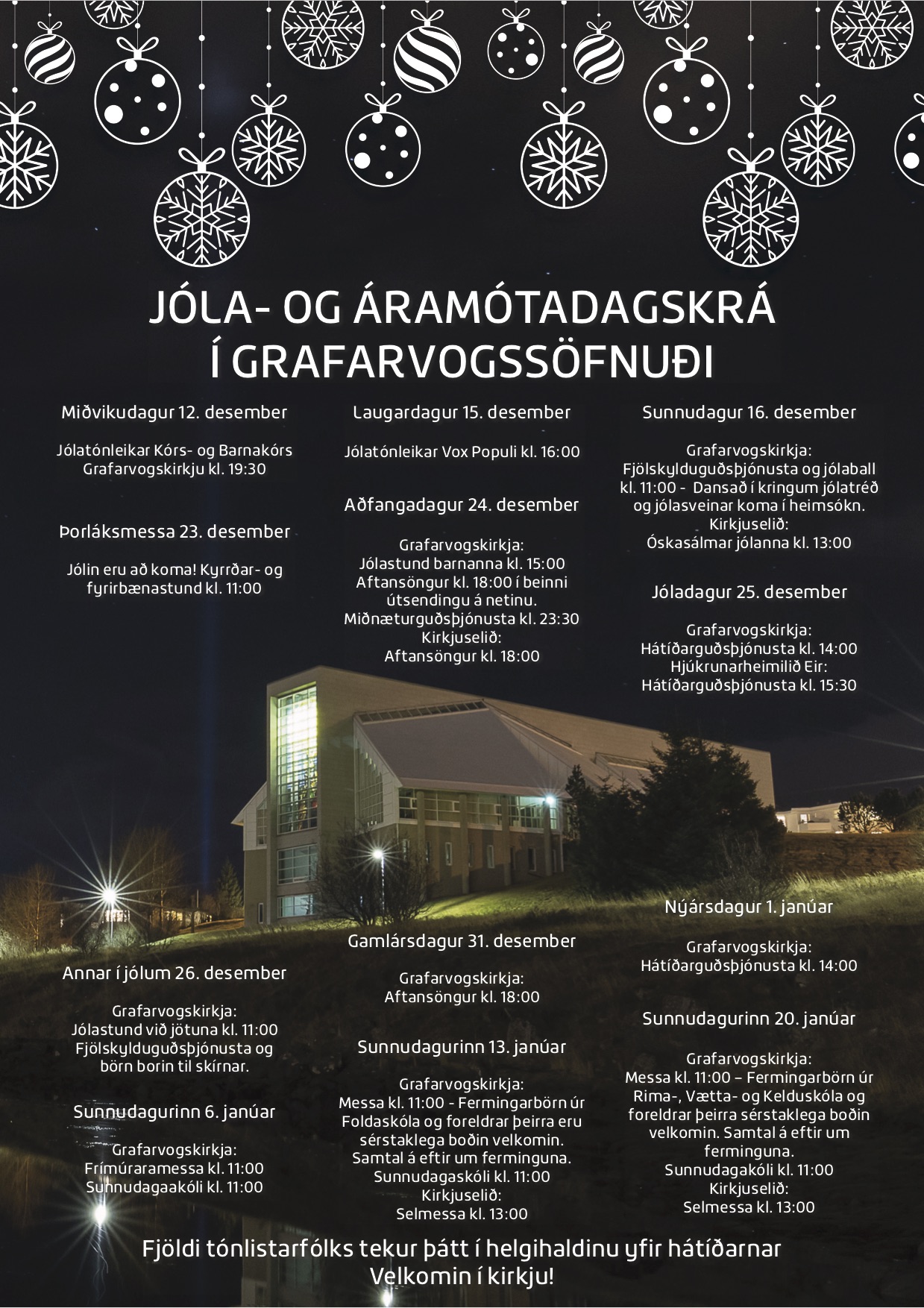 Grafarvogskirkja joladagskra 2018